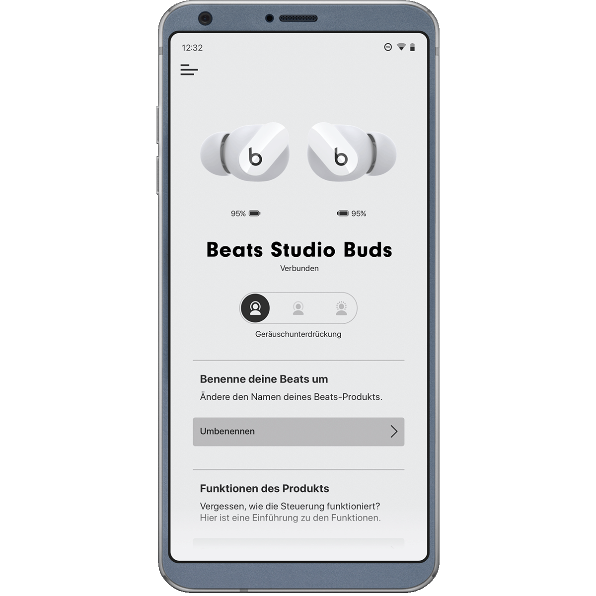 Die Beats App auf einem Mobiltelefon